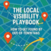 Cover image with map navigation design and bold text: “The Local Visibility Playbook: How to Get Found by Out-of-Town Fans” for World Cup 2026 blog post.