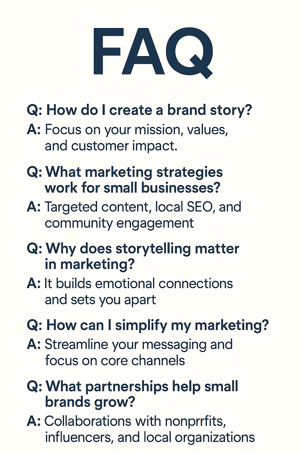 Set of branded strategy icons illustrating how small businesses win through clarity, systems, community, storytelling, and customer experience design
