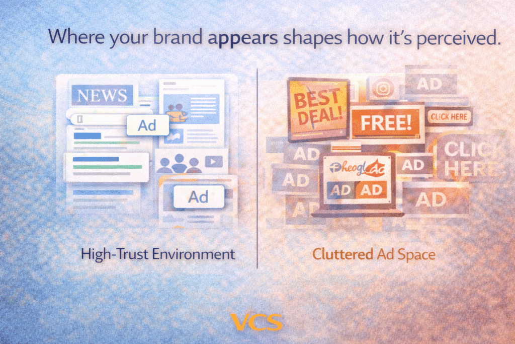 Advertising placement impact on brand perception and trust illustration